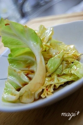 おうち居酒屋☆キャベツの中華風炒め