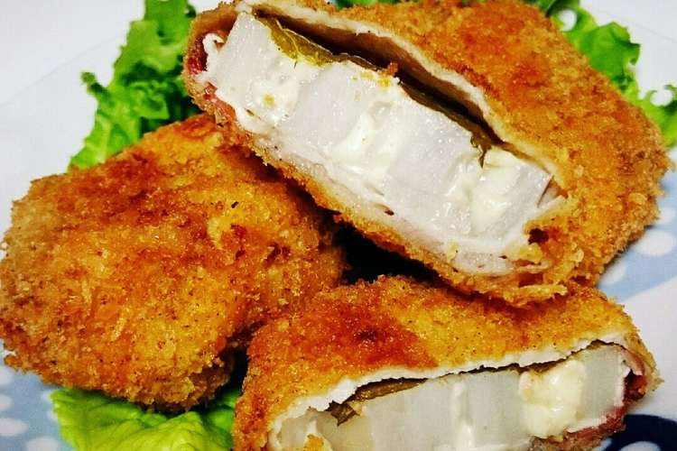 蓮根の梅しそチーズ豚巻きフライ レシピ 作り方 By 水菜ママ クックパッド 簡単おいしいみんなのレシピが350万品