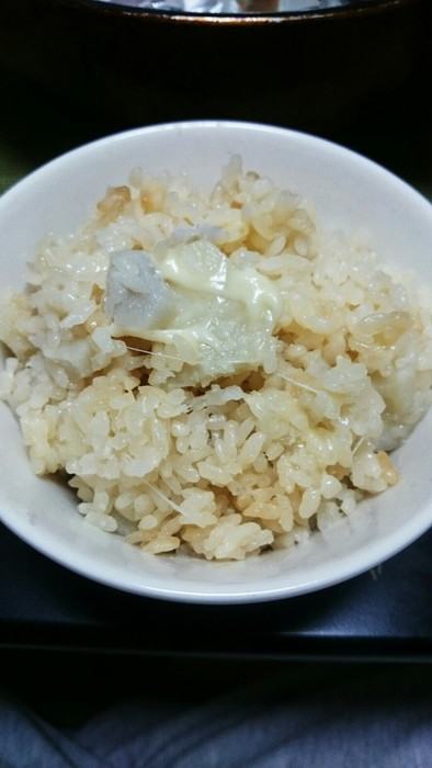 里芋とチーズの炊き込みご飯の写真