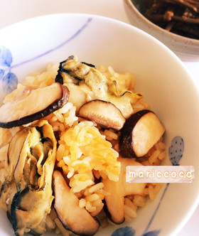 牡蠣のにんにくバター醤油*炊き込みごはん