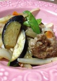 大豆のお肉と野菜の中華風炒め