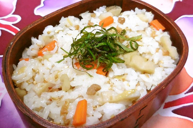 大豆のお肉と根菜の混ぜご飯 レシピ 作り方 By Herb Rose クックパッド 簡単おいしいみんなのレシピが355万品