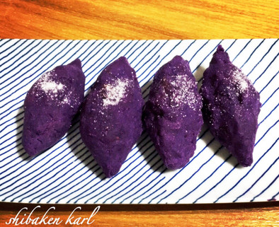 ミニ焼き芋みたいな紫芋簡単スイートポテトの写真