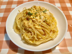 再現!ぺぺたま(卵とニンニクのパスタ)
