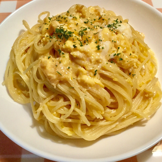 再現 ぺぺたま 卵とニンニクのパスタ レシピ 作り方 By ミキンコ クックパッド