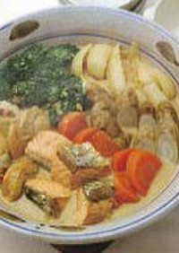 【野菜】ゴロゴロ野菜のミルクカレー鍋
