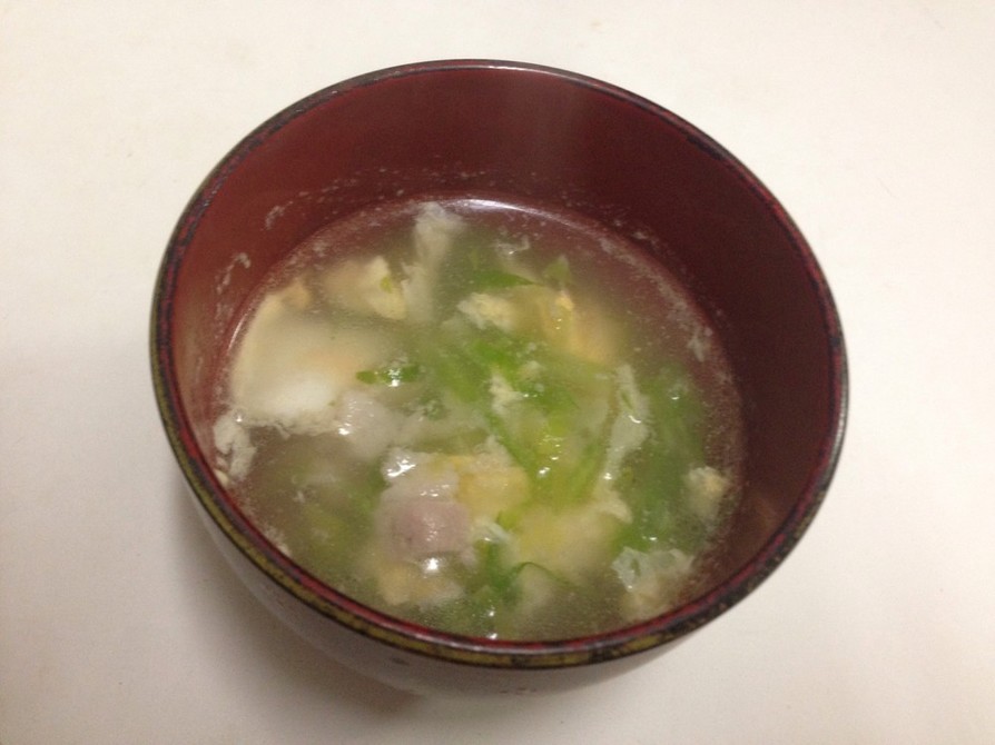 創味シャオタンDXでかき玉スープ豚バラ入の画像
