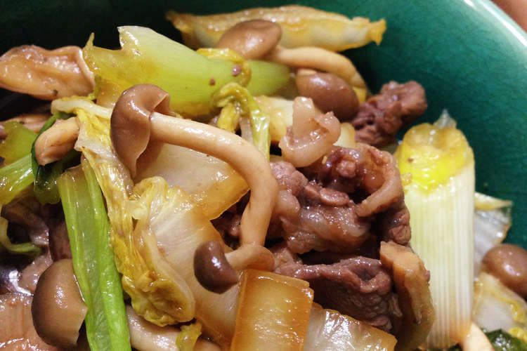 授乳期簡単 牛肉と白菜たっぷりすきやき レシピ 作り方 By めぐまれめぐこ クックパッド