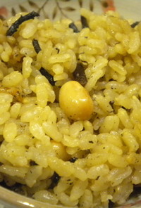 発芽米＠大豆とひじきの炊き込みご飯