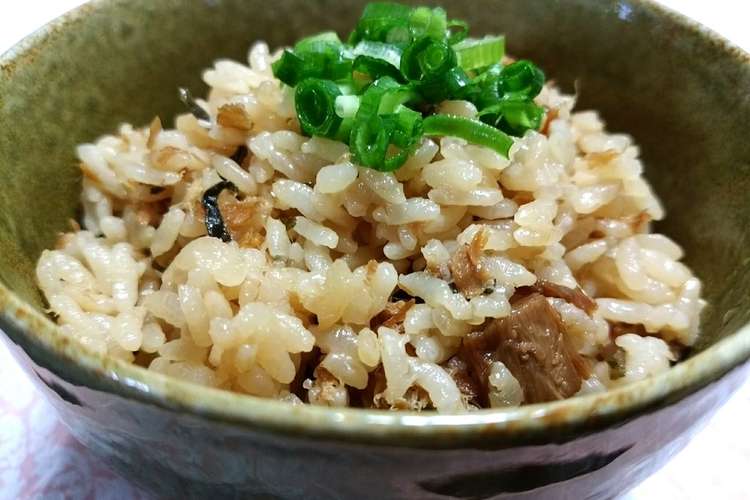 炊き込みご飯 なめ茸とツナと生姜と塩昆布 レシピ 作り方 By もへほっぺ クックパッド