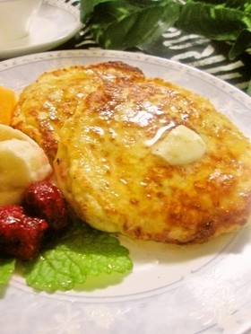 チアシードと豆腐のふんわりパンケーキ