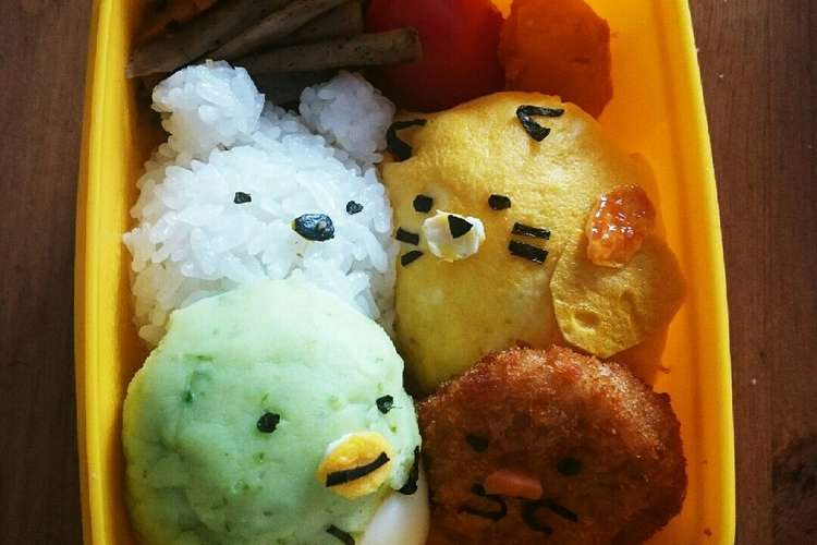キャラ弁の緑 すみっコぐらし ペンギン レシピ 作り方 By もみりん クックパッド 簡単おいしいみんなのレシピが360万品