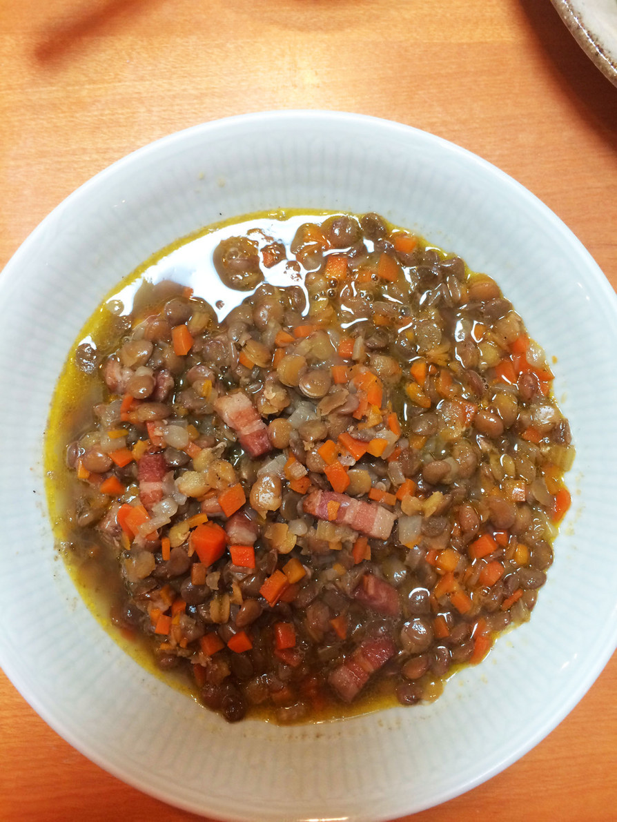 レンズ豆の煮込みorスープの画像