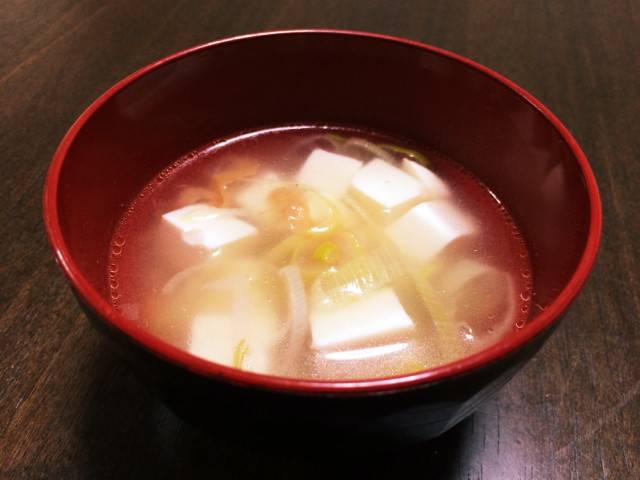 風邪予防に！梅干しと豆腐のスープの画像