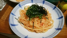 簡単適当!決めては昆布だしのたらこパスタ