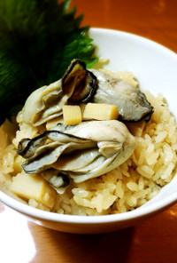 牡蠣と筍の中華風炊き込みご飯♪