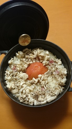 まるごとトマトとキノコのピラフ