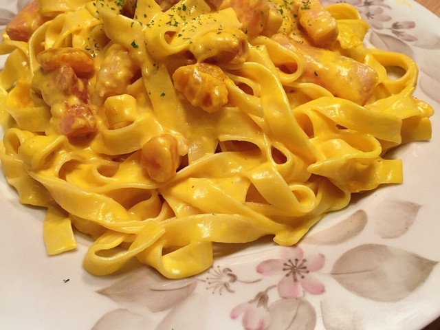 かぼちゃクリームのタリアテッレ パスタ レシピ 作り方 By ブウのママ クックパッド 簡単おいしいみんなのレシピが350万品 かぼちゃクリームのタリアテッレ パスタ レシピ 作り方 By ブウのママ クックパッド 簡単おいしいみんなのレシピが350万品