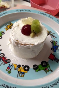 1歳のミルクレープ誕生日ケーキ