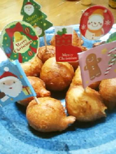 クリスマスにも簡単懐かしい米粉ドーナツの写真