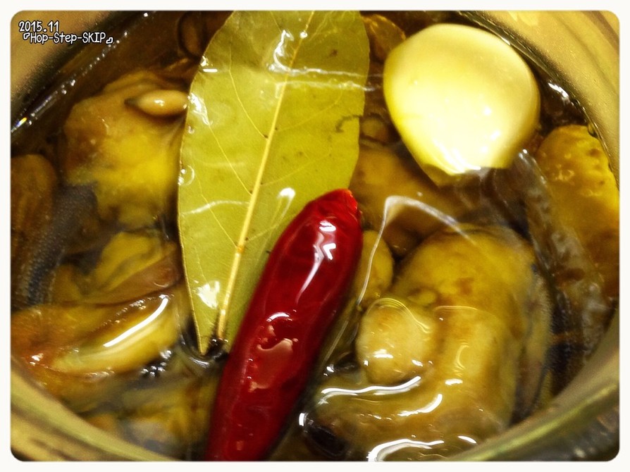 季節の定番☆牡蠣のオリーブオイル漬けの画像