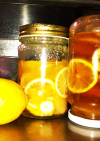 檸檬と生姜の蜂蜜漬け