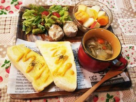 カフェ風♪パンのワンプレート♡