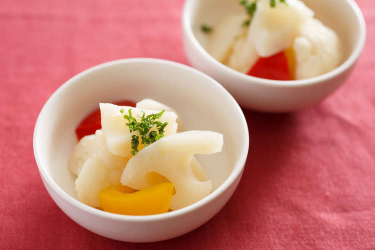 白い野菜とパプリカのピクルス レシピ 作り方 By 大地を守る会 クックパッド