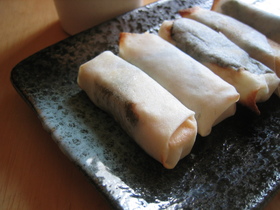 カリカリ☆大葉はんぺん春巻き