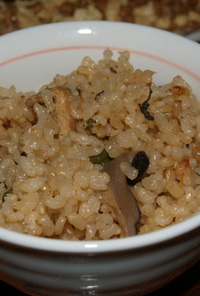 ♡玄米で山菜炊き込みご飯♡