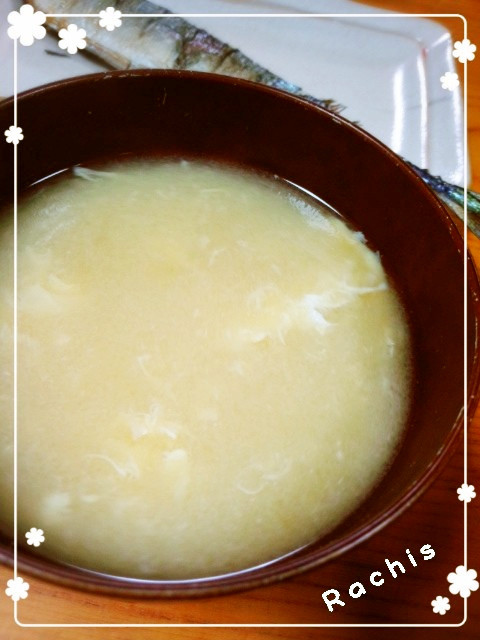 ふわふわ卵のお味噌汁♡の画像