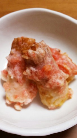 ほんのりピンク♪竹輪桜えび揚げ