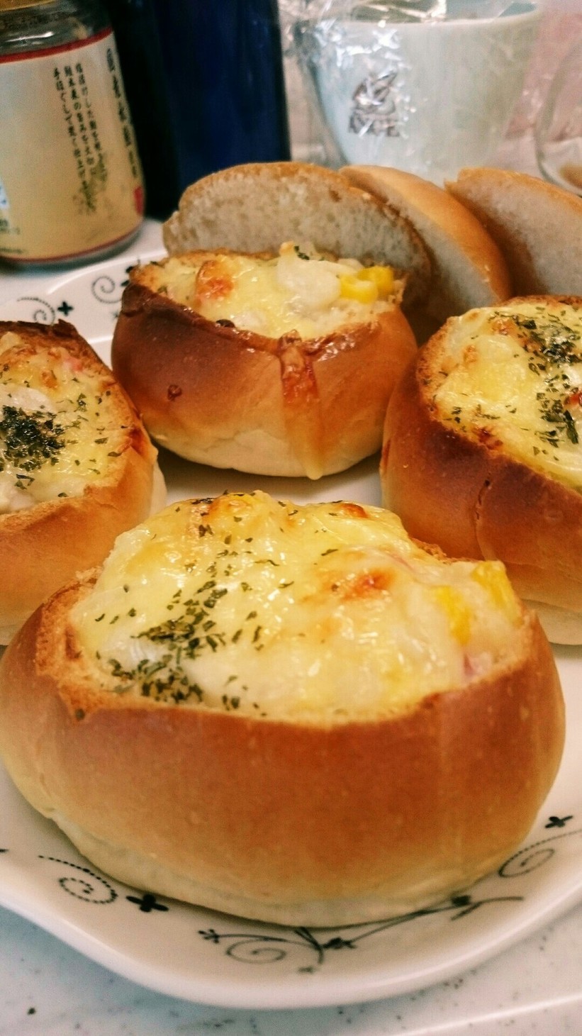 ロールパンでグラタンパン☆彡の画像