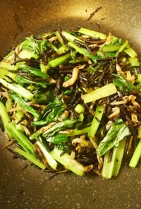 小松菜とひじきの醤油炒め