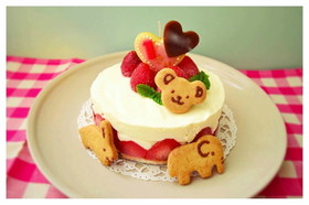 1歳 卵なしレアチーズの誕生日ケーキ