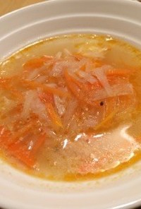 やわらぎメンマのピリ辛春雨スープ