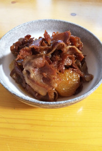 豚ロース肉と大根の甘醤油煮