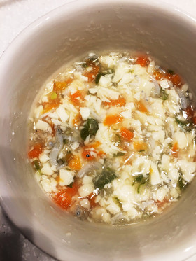 簡単♪離乳食中期〜 豆腐としらすのうま煮