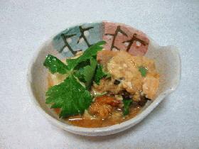 ウニと豆腐の卵とじ