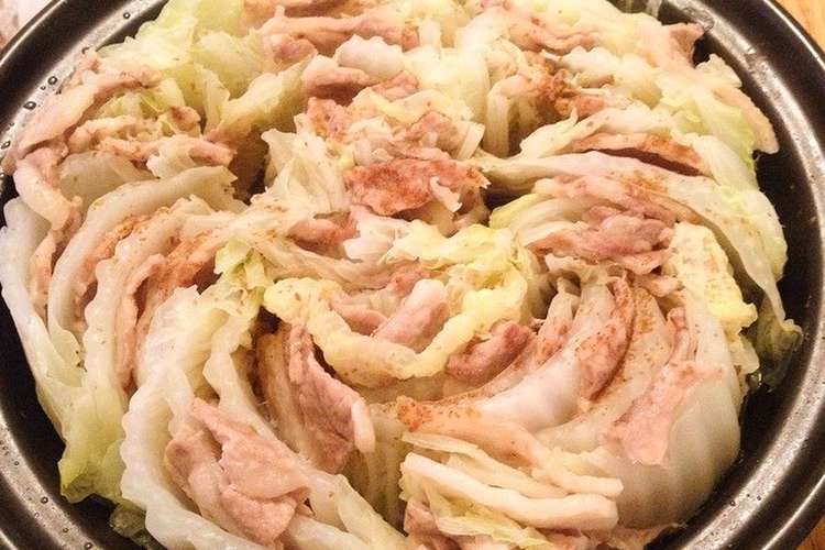 タジン鍋で作る 豚バラ白菜ミルフィーユ鍋 レシピ 作り方 By まいの産 クックパッド