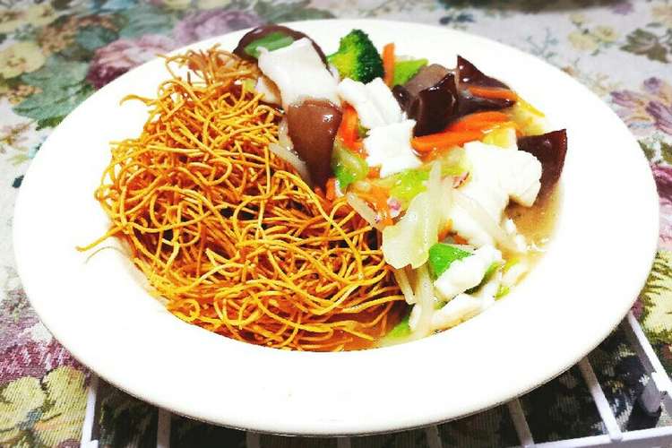 イカとブロッコリーのあんかけパリパリ麺 レシピ 作り方 By ピンクローズ クックパッド 簡単おいしいみんなのレシピが360万品