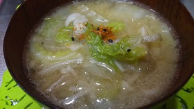 時短☆白菜とえのきの豚汁