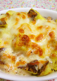 さつま芋とシーチキンのマヨ・チーズ焼き。