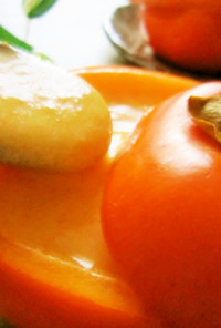 柿カップde柿の美味しいデザートスープ♡