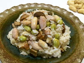 落花生と枝豆のご飯