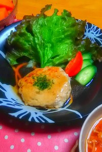 鶏ハンバーグ&幼児食取分け(卵アレ用)