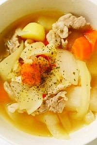 時短＆節約♡根菜の食べるスープ