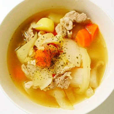 時短＆節約♡根菜の食べるスープの写真