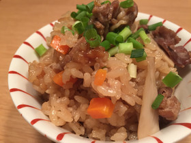 かんたん☆豚肉とエリンギの炊き込み御飯