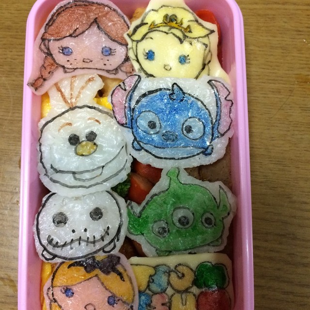 オブラート ツムツム アナ雪キャラ弁 レシピ 作り方 By 氷原の林檎姫 クックパッド